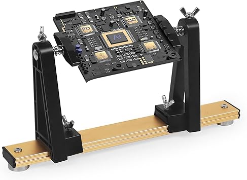 Circuit Board Holder Helping Hands for Soldering and Repair, Adjustable 360 Rotation, Strong Magnetic, Potable, Space-Saving and Aluminum Base, Durable for Electronics PCB