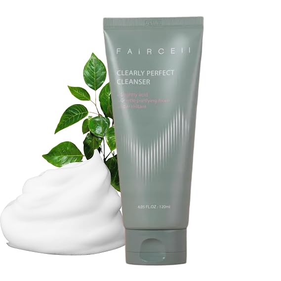 Clearly Perfect Foaming Facial Cleanser - Makeup Remover And Daily Face Cleanser For Dry & Sensitive Skin, Korean Skin Care