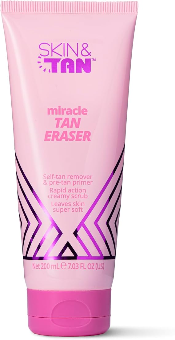 SKIN & TAN Miracle Tan Eraser 200ml - Self Tan Remover & Exfoliating Body Scrub for Smooth Skin Prep - Gentle Fake Tan Removal - Achieve Flawless Results