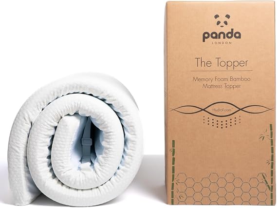 Panda Memory Foam Bamboo Mattress Topper (2024) (2024, EU Single)