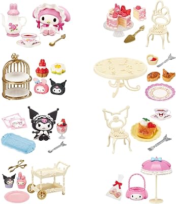 Reement Sanrio My Melody Kromi Sweet Tea Party, 1 Box, Approx. H 4.5 x W 2.8 x D 2.0 inches 115 x 70 x 50 mm, PVC, ABS