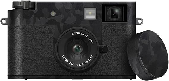 X Half Xhalf Anti-Scratch Camera Body Cover Sticker with Lens Cap Sticker Protector for Fujifilm Fuji X Half,Camera Protection Decorative Stickers,Anti-Slide Grip Holder Skin Guard Shield-Shadow Black