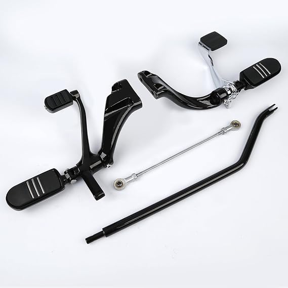 Black Footpegs Extended Reach Forward Controls For Harley Sportster XL883 XL1200 2014-2023