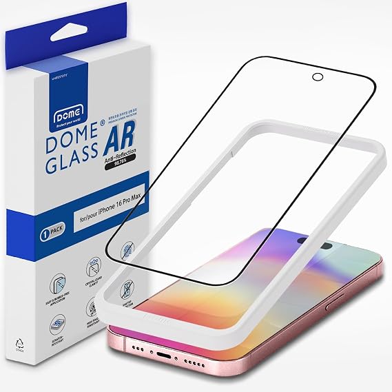 DOME GLASS Whitestone DOME AR for iPhone 16 ProMax Super Anti-Reflection Tempered Glass Screen Protector