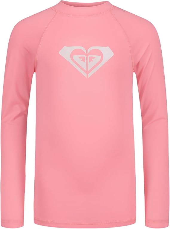Roxy Girls' Whole Hearted Long Sleeve Rashguard, UPF 50+ Sun Protection