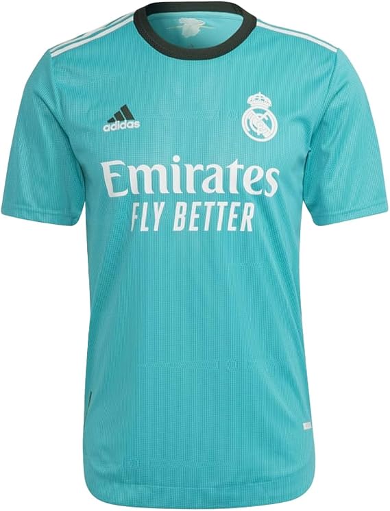 adidas Real Madrid Men's Authentic Third Jersey 21/22 Turquoise