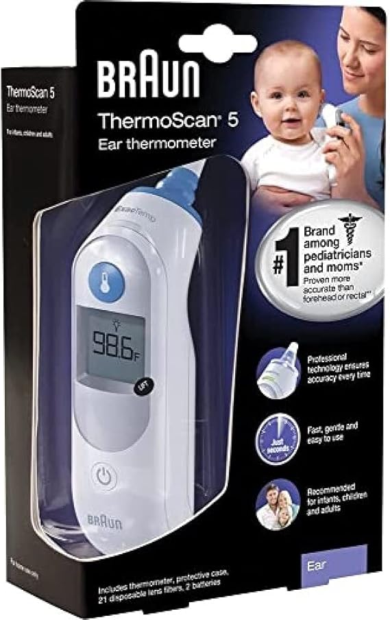 Braun ThermoScan Tympanic Ear Thermometer Digital Display 32878506015 1 Each