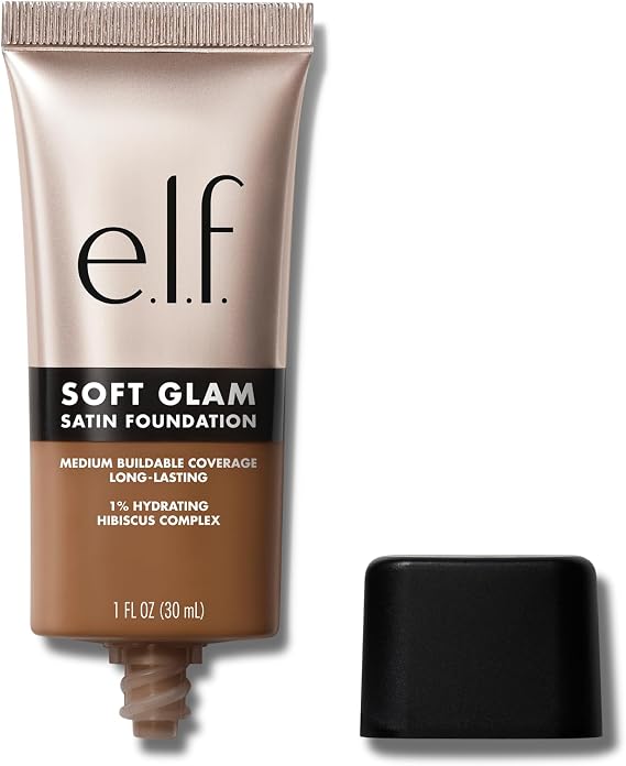e.l.f. Soft Glam Foundation, Medium Coverage, Long-Lasting & Buildable Foundation For A Smooth, Satin Finish, Vegan & Cruelty-Free, 53 Deep Neutral