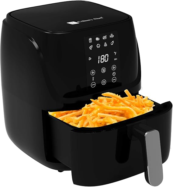 CULINARY CHEF 3L / 3.2-qt Digital Control Air Fryer, Black, 3.2qt