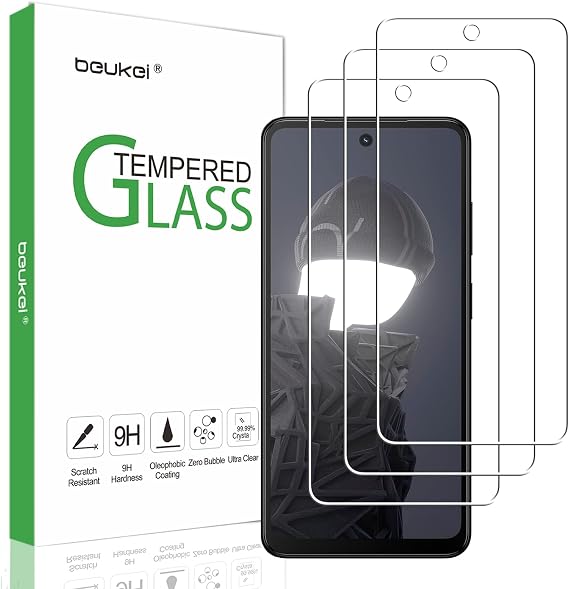 (3 Pack) Designed for HMD Fusion Screen Protector Tempered Glass, 9H Hardness