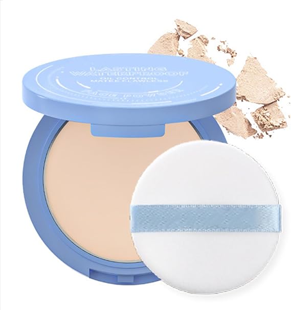 Classic Ivory Pressed Setting Powder for Mature Skin, Matte Finish | Matte lightweight formula, pore-blurring oil control, long-lasting waterproof wear, for everyday makeup and touch-ups