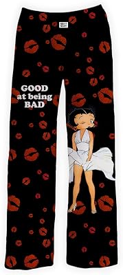 BRIEF INSANITY Betty Boop Lounge Pajama Pants for Women - Vintage, Iconic Soft, Silky, Comfy, Breahtable PJs Betty Boop, Small