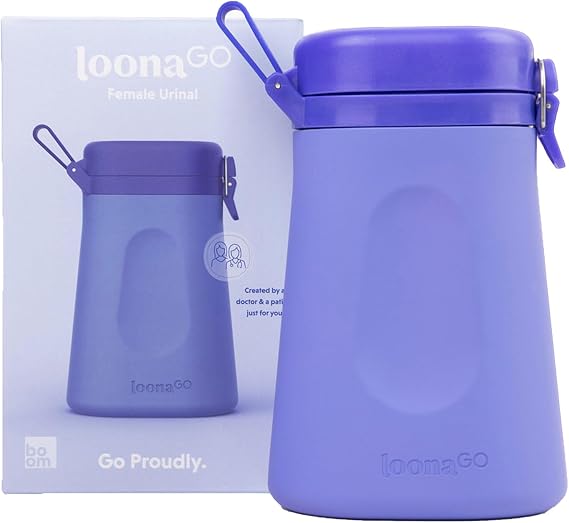 LoonaGo Portable Urinal for Women - Leakproof Pee Bottle for Travel - Blue