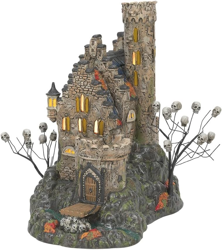 Department 56 Snow Village Halloween Castle Calvaria Lit Building, 10.28 Inch, Multicolor