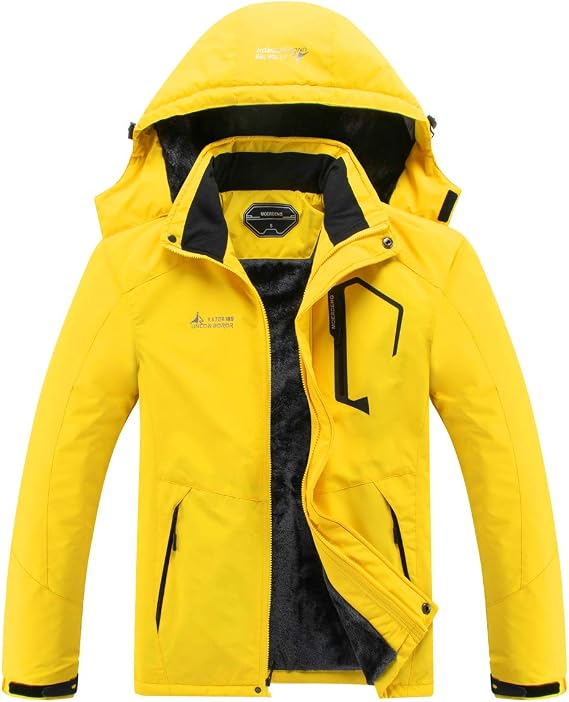 MOERDENG Men's Waterproof Ski Jacket Warm Winter Snow Coat Mountain Windbreaker Hooded Raincoat
