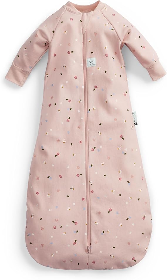 ergoPouch Long Sleeve Baby Sleep Sack, 3-12 Months, 1.0 TOG, Daisies