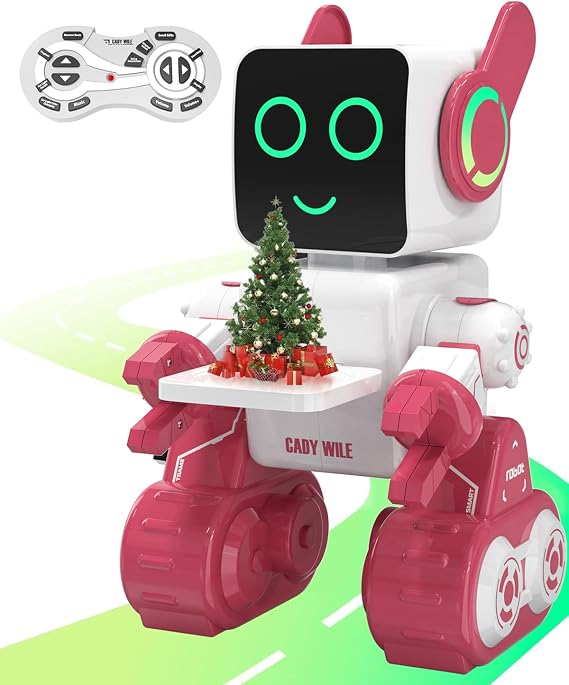 okk Robot Toys for Kids, Programmable Remote Control Interactive Robot | Programmable remote robot with voice interaction, dancing, singing and LED lights for creative kids' play gift