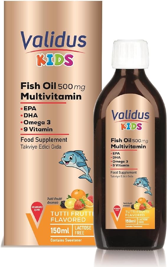 Validus Kids Balık Yağı + Multivitamin Takviye Edici Gıda Şurup 150 ml