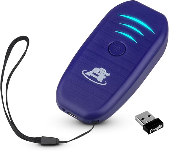ScanAvenger Portable Mini-Wireless Bluetooth Barcode Scanner: Hand Scanners - Cordless, Rechargeable 1D Scan Gun for Inventory Management Wireless, Handheld USB (1D Only Mini Barcode Reader)