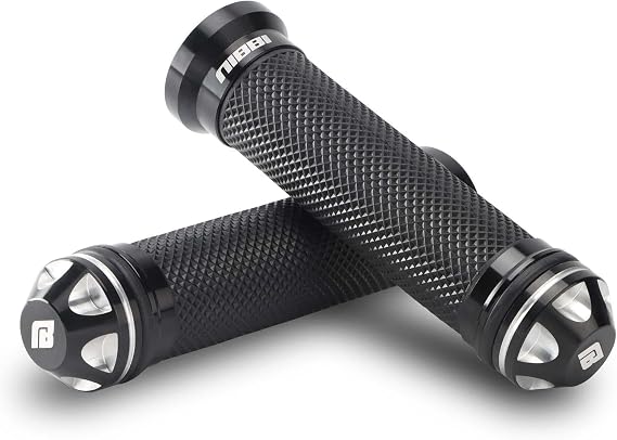 NIBBI Motorcycle Hand Grips, Racing CNC Aluminum & Soft Rubber Handlebar,7/8" Handle Grips for ATV GY6 Scooter