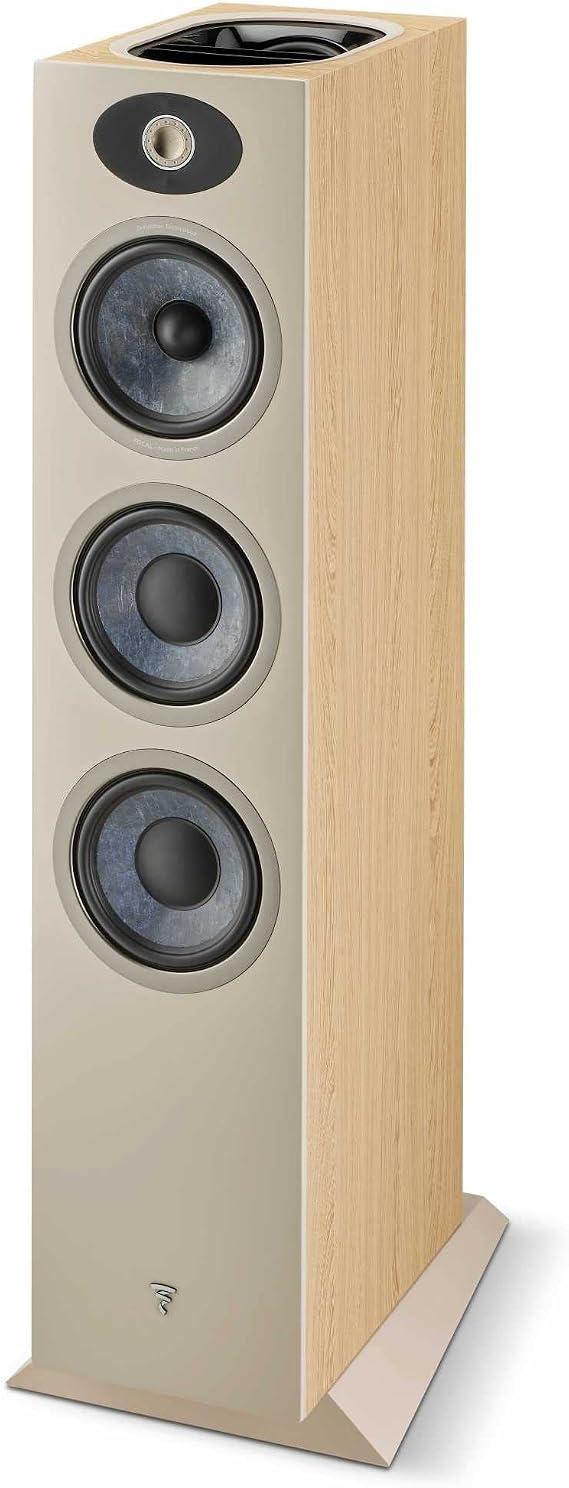Focal Theva N3-D - Dolby Atmos Compatible 3-Way Floorstanding Loudspeakers with 6.5-Inch Drivers, Sold Individually, Light Wood - FTHEVAN3LW-D