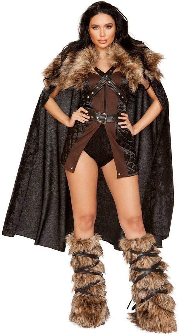 Roma Costume Northern Warrior BlackBrown Womens Party Costume - 4pc, Medium