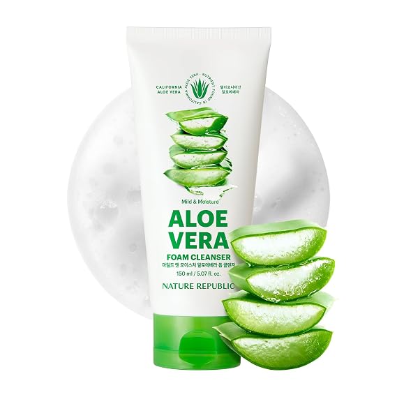 Nature Republic Mild & Moisture Aloe Vera Foam Cleanser
