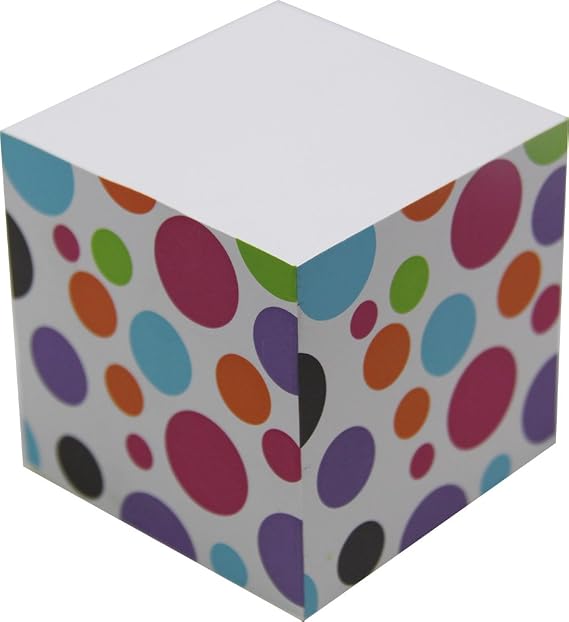 Sticky Memo Cube,2 1/2 Inches,Bubble Patterned Printed On The Four Sides,Self-Stick Notes Cube,About 500 Sheets/Cube,1 Cube/Pack,4A SMC 434
