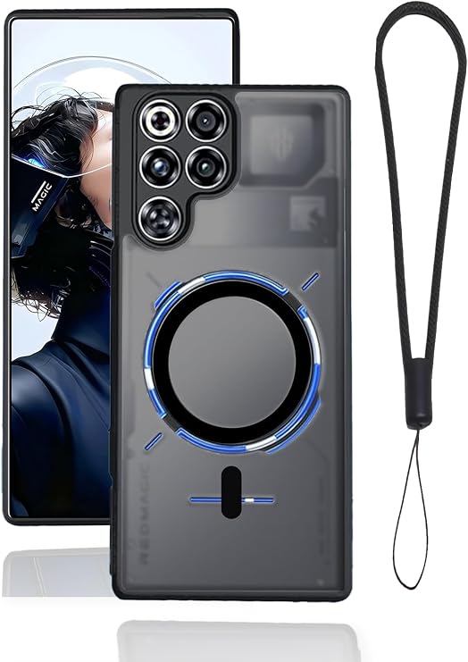 Magnetic Frosted Case for REDMAGIC 11 Pro/11 Pro+/11S Pro/11S Pro+ | Rugged Shockproof Cover with Lanyard, Scratch-Resistant (Circle + Vertical)