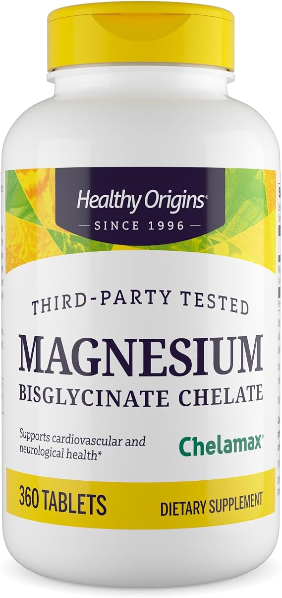 Healthy Origins Magnesium Bisglycinate Chelate, Albion, 360 Tabs