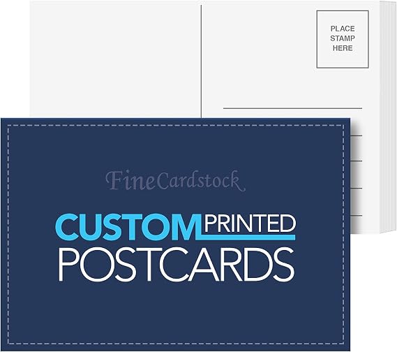 4" x 6" Postcards Design and Make Your Own Custom Print Post Cards Your Choice of Text & Graphic 2 Sided Thick Gloss Cover Card Stock Perfect for Promotions, Direct Mail & Discounts (500 Qty)