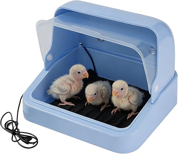 Chicken Brooder - with Heating Pad 3-Temperature Poultry Breeding Cage | Poultry Breeding Box - for Duckling Parrot Birds Small Animals Farm