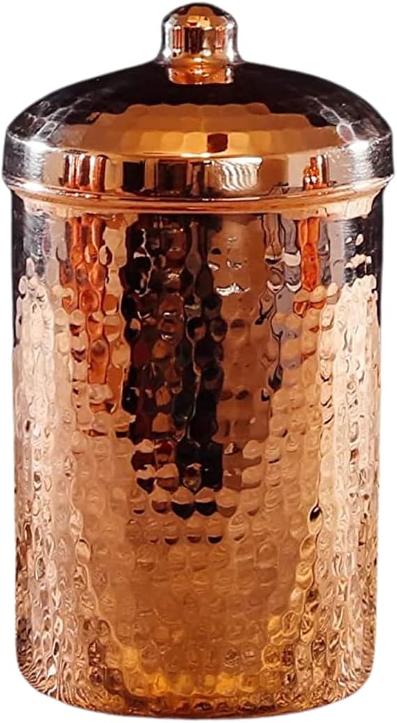 Sertodo Copper Kitchen Compost Canister | Heavy Gauge, Hand Hammered, 100% Pure Copper | Stylish and Sustainable (2 qt, Polished)
