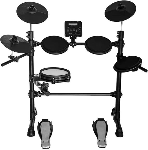Professional Digital Electronic Drum Kit Percussion Electronic Drums System Practice Drum Set Music Equipment Electric Drum for Beginner(Black)