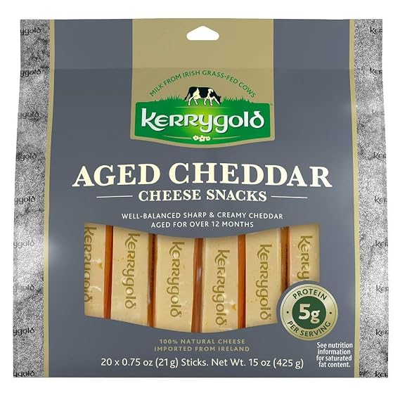 Kerrygold Aged Cheddar Snack Sticks, 0.75 oz, 20-count