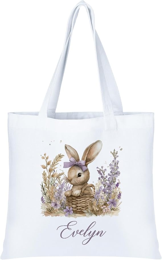 HUTARIO Personalized Egg hunt tote Bags