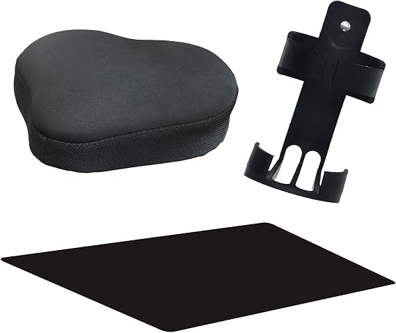 Slim Cycle Comfort Pack Exercise Bike Accessory 3-Pc Set, AS-SEEN-ON-TV, Water Bottle Holder, Upgrade Your Workout - Comfort-Padded Seat Cushion Cover & Floor Mat, Perfect for Any Stationary Bicycle