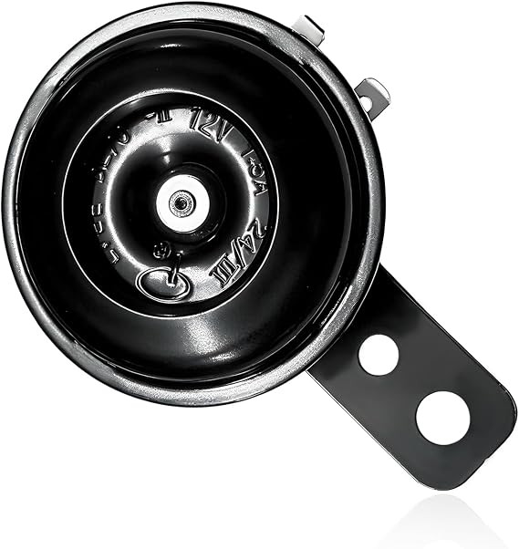 Motorcycle Electric Horn, 12V 1.5A 105db Waterproof Round Speaker Safety Warning Trumpet, Super Loud Electric Horn for Scooter Dirt Bike Golf Cart, Motorcycle Accessories