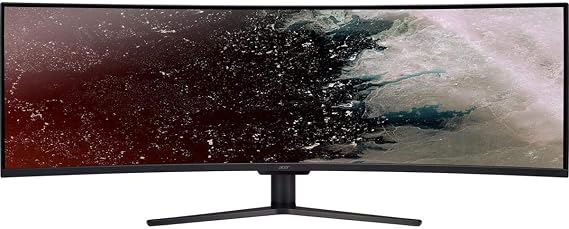 acer EI491CR Pbmiiipx 49" Curved DFHD (3840 x 1080) VA Monitor with AMD Radeon FreeSync2 Technology,144Hz, VESA Certified DisplayHDR400, DCI-P3,Black