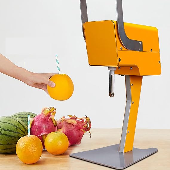 KEhtu Commercial Juicer, Orange, Watermelon, Pineapple Juicer with Corer and Double Blades, No Peeling Required, 10S Fast Juicer, Suitable for Fruits with Diameters of 88-120mm