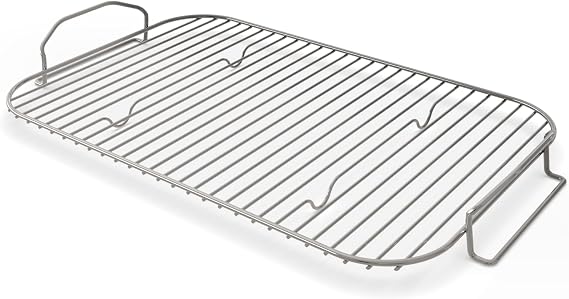 Ninja Woodfire XL Roast & Smoke Rack, for OG800/OG900, Steel, Silver | Ninja Woodfire XL Roast & Smoke Rack lifts food for all-around charring and increased airflow fitting the OG800/OG900 series