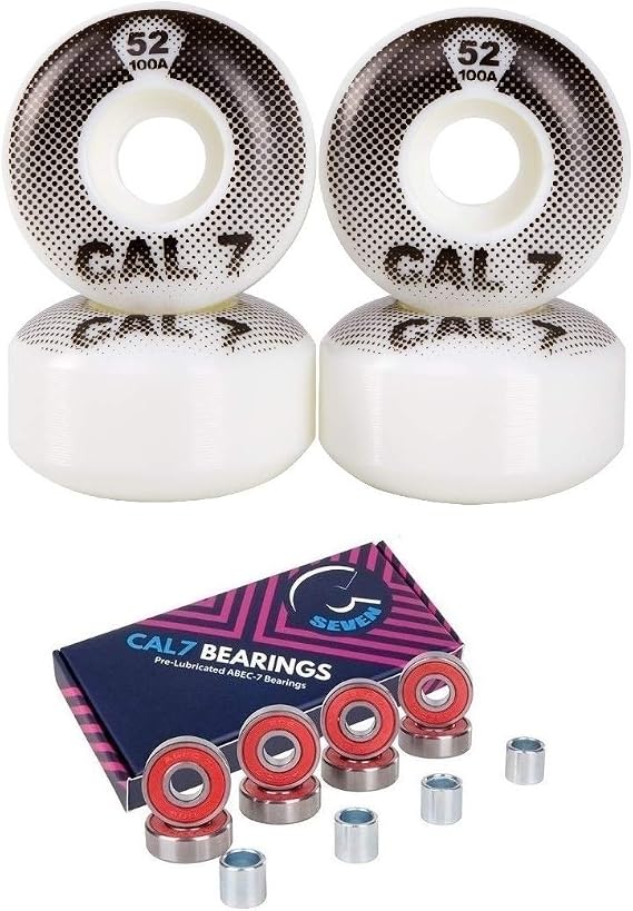 Cal 7 52mm Skateboard Wheels with Bearings
