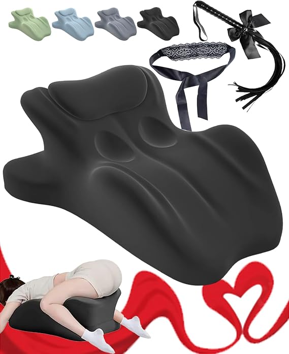 Couples Pillow for Intimacy, 27angle Perfect Position Pillow Multi Functional Ergonomic Position Pillows for Intimacy Wedge, Adult Pillows for Intimacy All Perfect Position Easily Postures (Black)