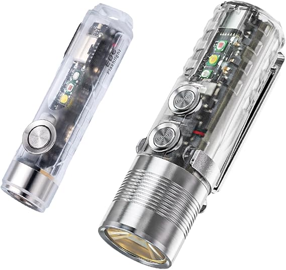 RovyVon A8 Keychain Flashlight Aurora A8 Pocket Flashlight Bundle with A28 Dual Switch EDC Flashlight, Compact High Performance Led Light, 1000 Lumen, 850 mAh Battery