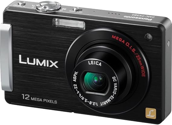 Panasonic Lumix DMC-FX580 12MP Digital Camera with 5x MEGA Optical Image Stabilized Zoom and 3 inch LCD (Black)