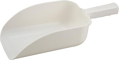 Winco 64oz Plastic Scoop, White