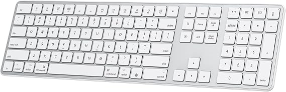 OMOTON Rechargeable Bluetooth Keyboard for Mac, Full Size & Numeric Keypad