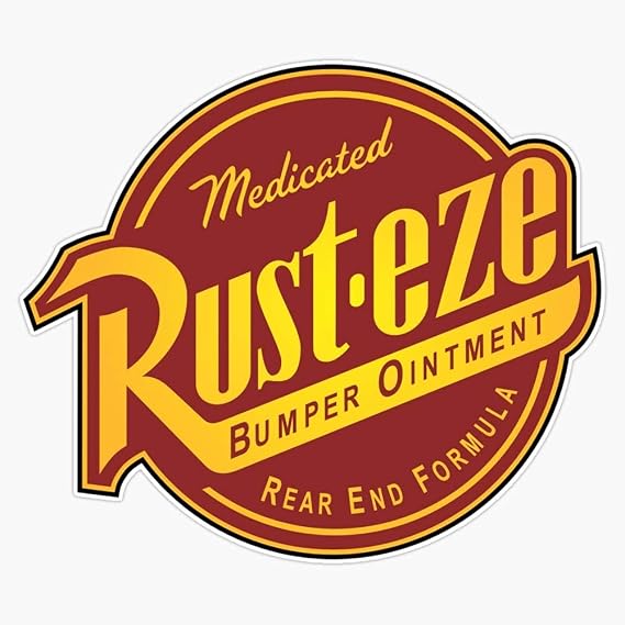 Rust-Eze (Cars) Sticker Decal Vinyl - Peel and Stick to Any Smooth Surface