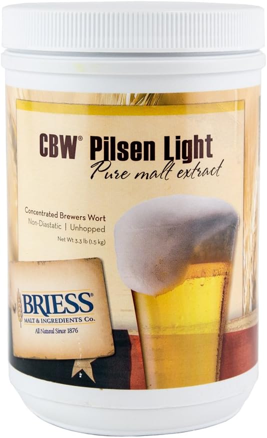 Briess Pilsen Light Malt Extract, 3.3lb, Tan