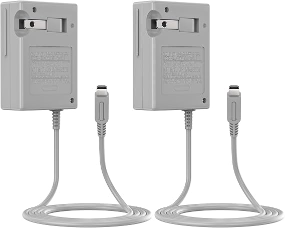 2Pcs 3DS Charger, AC Power Charger Replacement for 2DS 3DS Console,Power Cord for 3DS/3DSXL/New 3DS/New 3DS XL/2DS/2DSXL/DSi/DSiXL,100~240V Wall Plug